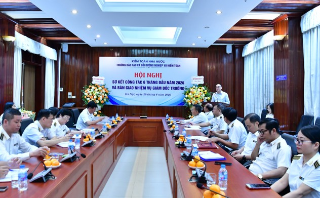 Trường Đào tạo và Bồi dưỡng nghiệp vụ kiểm toán tổ chức Hội nghị sơ kết công tác 6 tháng đầu năm 2026