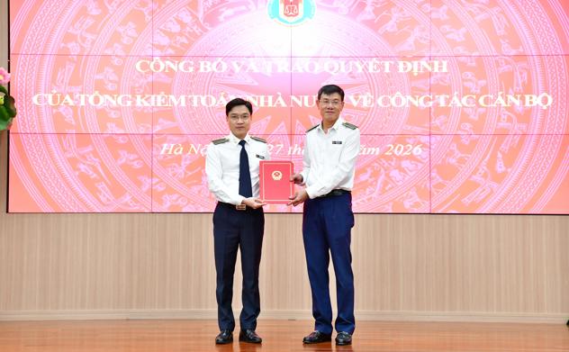 Hội nghị công bố và trao quyết định của Tổng Kiểm toán nhà nước về công tác cán bộ