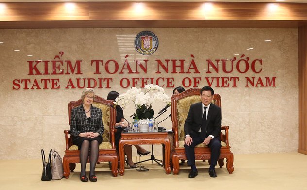 Tổng Kiểm toán nhà nước Hồ Đức Phớc tiếp xã giao Phó Chủ tịch Hiệp hội kế toán công chứng Australia toàn cầu