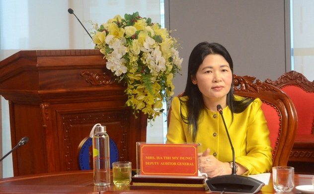 Phó Tổng Kiểm toán nhà nước Hà Thị Mỹ Dung tiếp xã giao đại biểu tham dự Hội thảo ASOSAI 2023